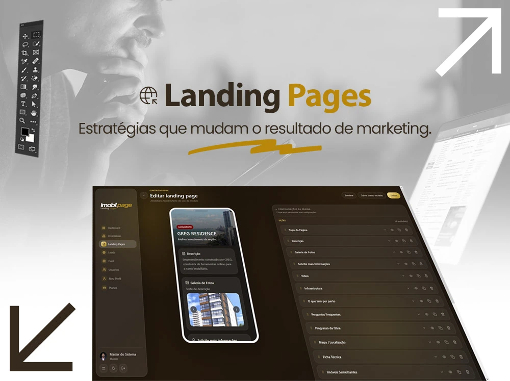 Landing page imobiliária para captação de leads em campanhas digitais