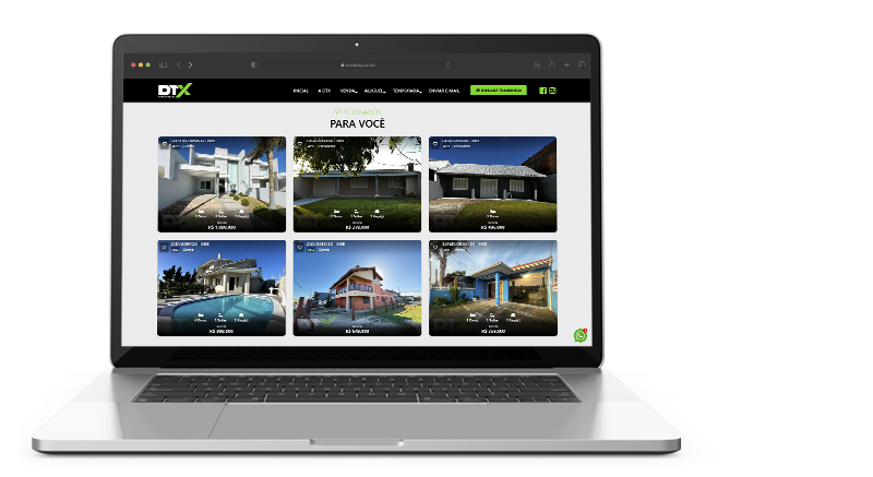 Site da imobiliária integrado ao site individual do corretor