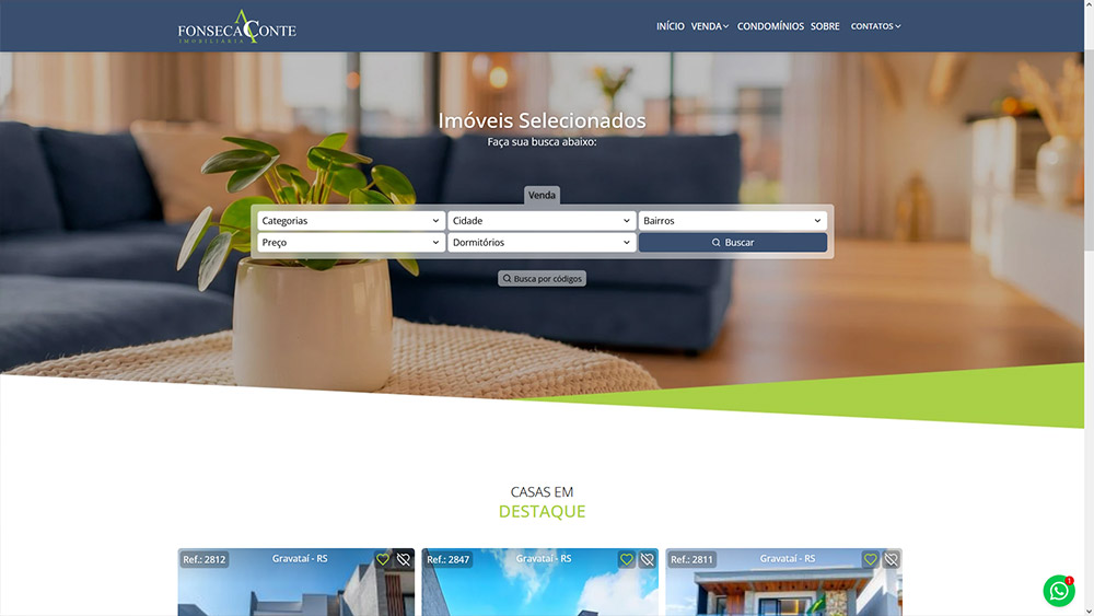 Exemplo de site imobiliário Imobisis 04