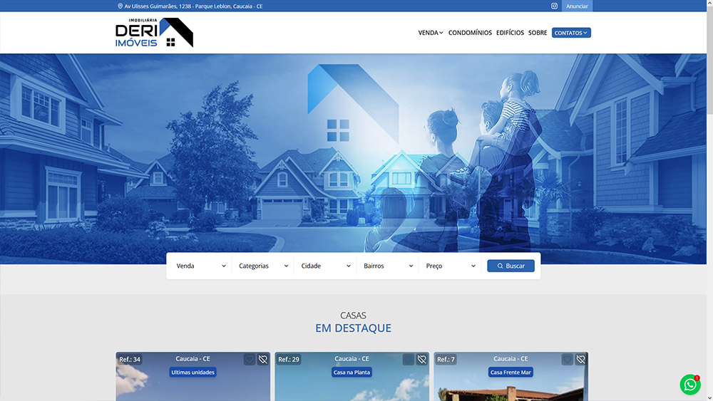 Exemplo de site imobiliário Imobisis 06