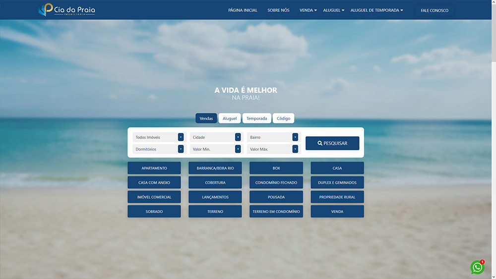 Exemplo de site imobiliário Imobisis 12